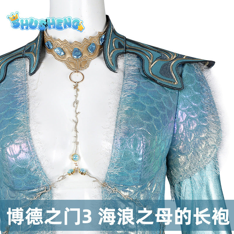 Baldurs Cos Gate 3 Shadowheart Cosplay Wavemothes Robe Costume Disguise Adult Women Outfit Fantasia Halloween Carnival Suit