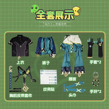 Shusheng Genshin Impact Kinich Cosplay Costume Cos Game Anime Party Uniform Hallowen Play Role Clothes Clothing