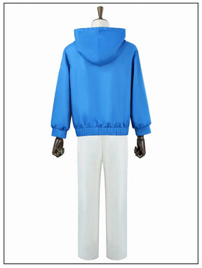Anime Sakamoto Days Shin Asakura Cosplay Costume Blue Sweatshirt Assassin Halloween Party Women Men Props Accessory