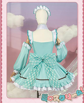 LoveLive!Superstar!!Uehara Ayumu Ruby Kurosawa Wakana Shiki Cosplay Costume Socks Apron Tie Hair Clip Wig Halloween Maid Set