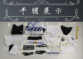Game Nu: Carnival Blade Cosplay Costume Halloween Carnival Sweet Maid Dress Accessories Prop Set Woman Man Lolita Blade Uniform
