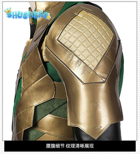 Loki Cosplay 2 Fantasy Battle Suit Super Thor Loki Disguise Costume Accessories Adult Men Roleplay Fantasia Outfits Male