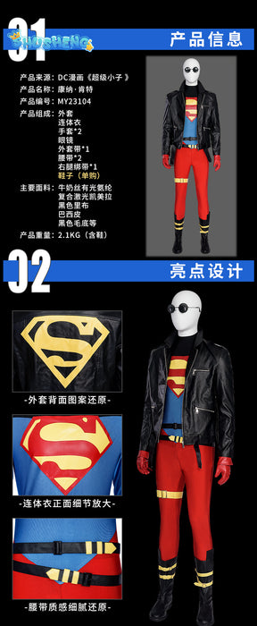 New Kent Conner Cosplay Costume Jumpsuit Coat Glass Boots To Choose For Super Boy Men Custom Made