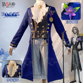 Alva Lorenz Cosplay Game Identity V Hermit Costume Graduation Ceremony Gentlemen Uniform Suit Halloween Party Outfit for Man