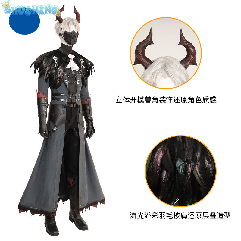 Sephiroth Cosplay Costume FF 7 Leather Trench Coat and Accessories Full Set and Individual Items Are Sold Fantasy Suit Helloween