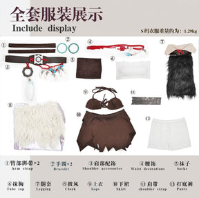 Game Honor of Kings Yao Cosplay Costume Uniform Halloween Carnival Party Christmas Play Role Clothes Clothing