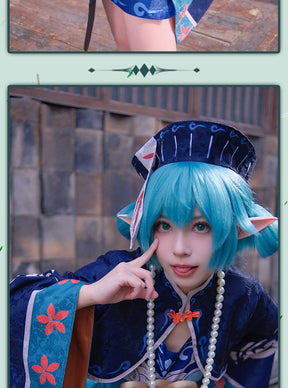 Anime Virtual singer Miku Zombie version Cosplay Costume Lolita Dress Vampire Kawaii Gothic Halloween Party Maid Outfits Women