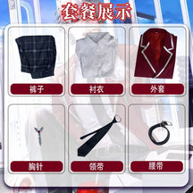 Kuzuha Cosplay Costume Vtuber Cosplay Fancy Party Suit High School Uniform Halloween Carnival Outfits Anime Clothing Custom Made