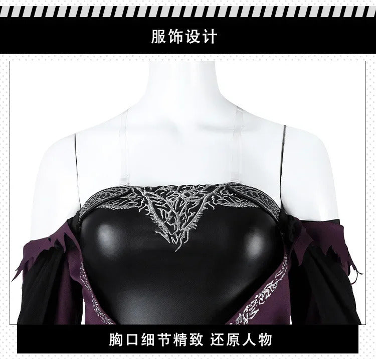 Shusheng-R Elden Ring Recluse NIGHTREIGN Full Set Dress Uniform Props Accessories Women Halloween Carnival Party