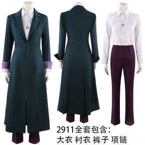 Agatha Harkness Cosplay Prof. Emeritus Harkness Costume Movie coat shirt pants necklace carnival party men women suit uniform