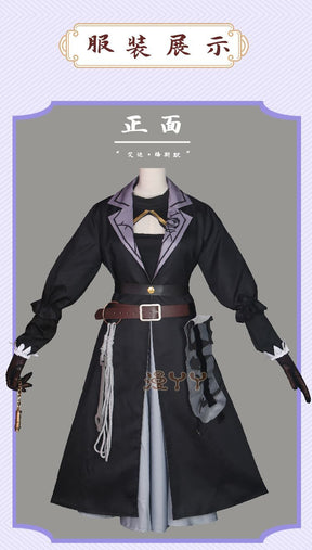 Game Identity ⅤAda Mesmer Psychologist Cosplay Costume Psychologist  Black  Woman Sexy  Suit