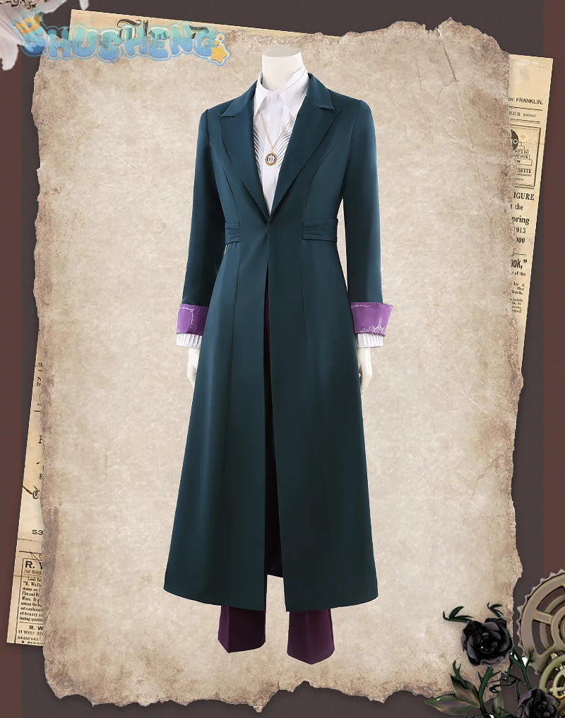 Agatha Harkness Cosplay Prof. Emeritus Harkness Costume Movie coat shirt pants necklace carnival party men women suit uniform