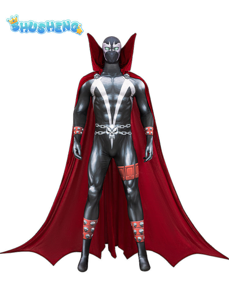 Spawn Cosplay Costume Superhero Simmons Role Play Suit Jumpsuit Colak Set Mens Bodysuit Halloween Party Outfits Costume