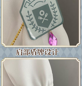 Anime Virtual YouTuber Ace Taffy Cosplay Costume VTuber British Style School Uniform Shirt Strap Dress Wig Woman Cute Party Suit