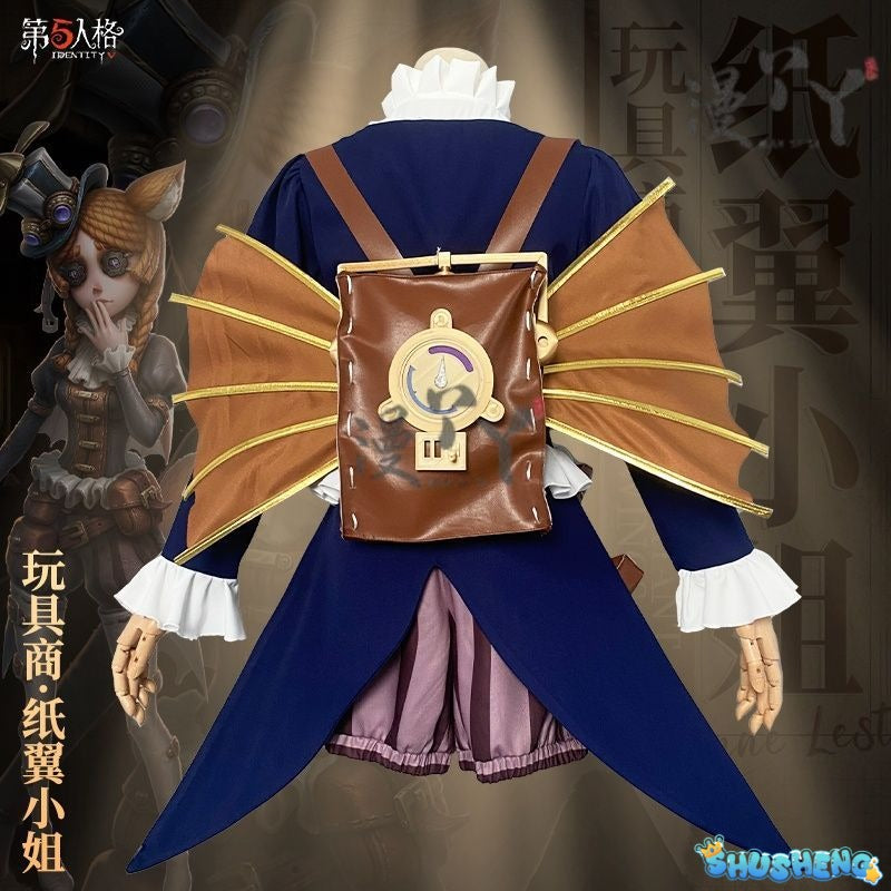 Identity Ⅴ Anne Lester Toy Merchant Cosplay Costume Hat waist bag glasses tie Halloween Gothic casual uniform Woman Man New set