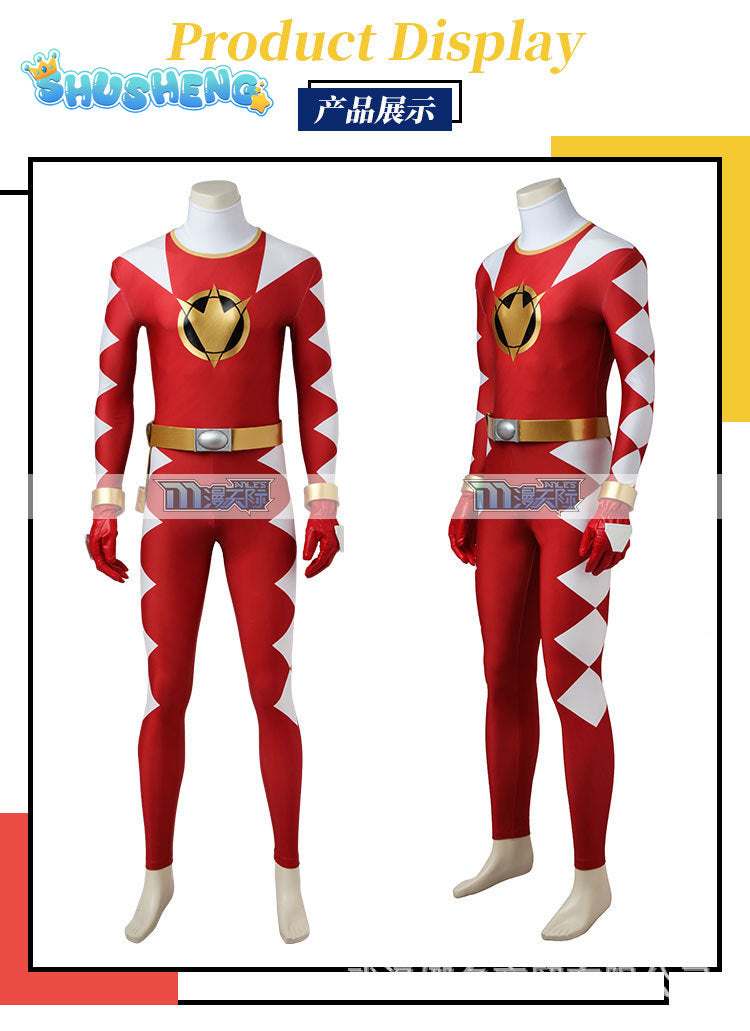 Red Kyoryu Sentai Cosplay Costume 3D Print Kyoryu Zyuranger Ranger Cosplay Costumes Green Rangers Zentai Just Bodysuit