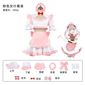 Anime Roshidere Alya Alisa Mikhailovna Kujou Cosplay Maid Costume Wig Yuki Suou Dress Maid Skirt Ayano Kimishima Halloween Women