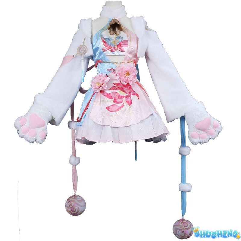 Anime Game Naraka: Bladepoint Feria Shen Cosplay Costume Chinese Style Hanfu Dress Winter Skirt Woman Sexy Kawaii Party Suit