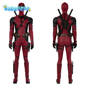 Deadpool Costume Cosplay Kids Adult Suit Anime Superhero Halloween Death Waiter Spandex Adult Service Leotard Accessories Belt