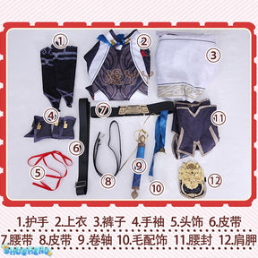 Honkai Star Rail Jing Yuan Cosplay Costume Wig Uniform Suit Set Outfits Anime Game Jingyuan Costumes for Halloween Carnival
