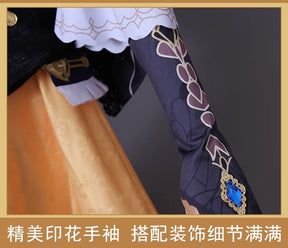 Genshin Impact Navia Cosplay Costumes Navia Caspar Wig Sunglasses Full Set High-end Fancy Dress Women Clothes