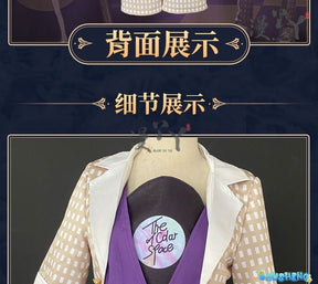 Jose Baden Cosplay Game Identity V Costume Pirate Radio First Costume Grid Uniform Suit Halloween Party Outfit for Man