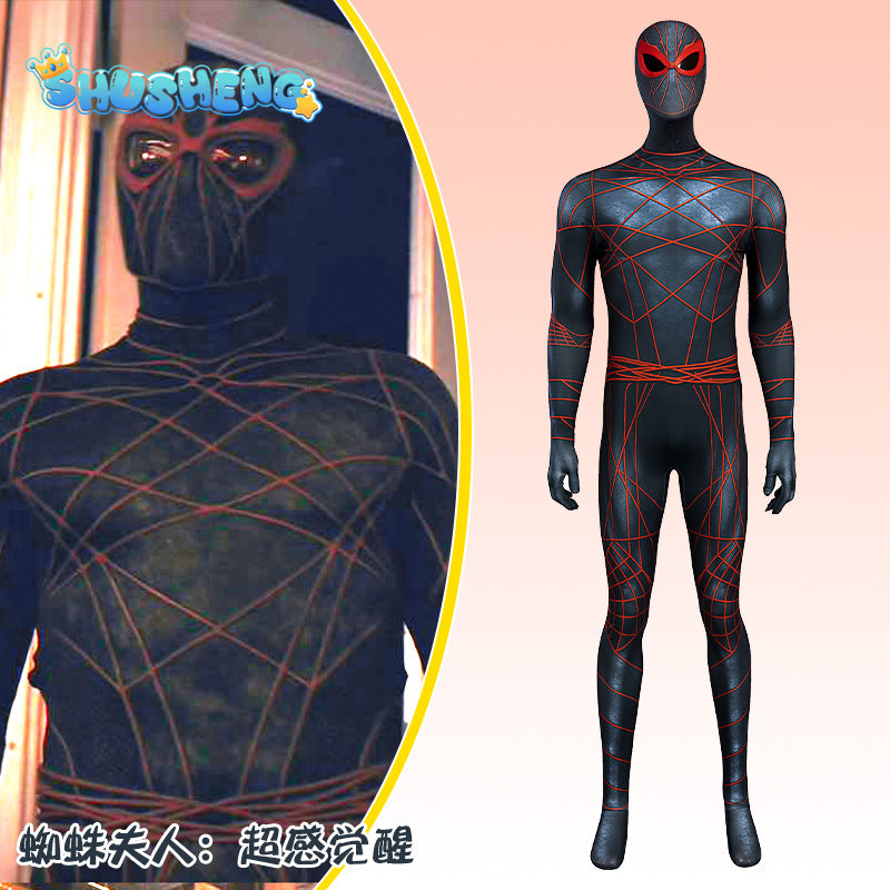 Madame Web Cosplay Ezekiel Symms Zentai Suits Outfits Superhero 3D Printed Spandex Bodysuits Jumpsuit Halloween Costume Adut