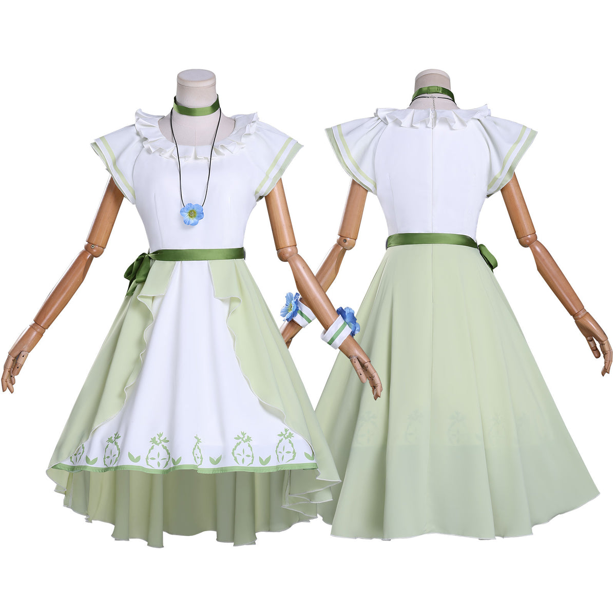 New Frieren Beyond Journey's End Stark Collaboration Cosplay Costume Wigs Dress Apron Full Set Halloween Anime Daily Outfit