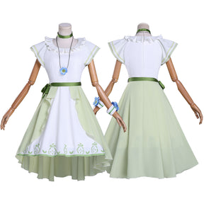 New Frieren Beyond Journey's End Stark Collaboration Cosplay Costume Wigs Dress Apron Full Set Halloween Anime Daily Outfit
