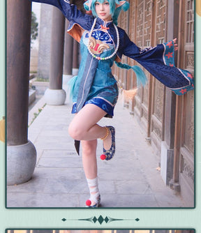 Anime Virtual singer Miku Zombie version Cosplay Costume Lolita Dress Vampire Kawaii Gothic Halloween Party Maid Outfits Women