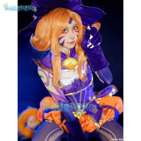 Game Lol Neeko Cosplay Costume Ears, hats, tail，accessories Halloween party funny and cute uniform Neeko Woman Man Set