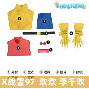 Super Villain Fantasia X 97 Cosplay Jubilee Cosplay Costume Disguise For Girls Women Adult Coat PantsHalloween Carnival Suit