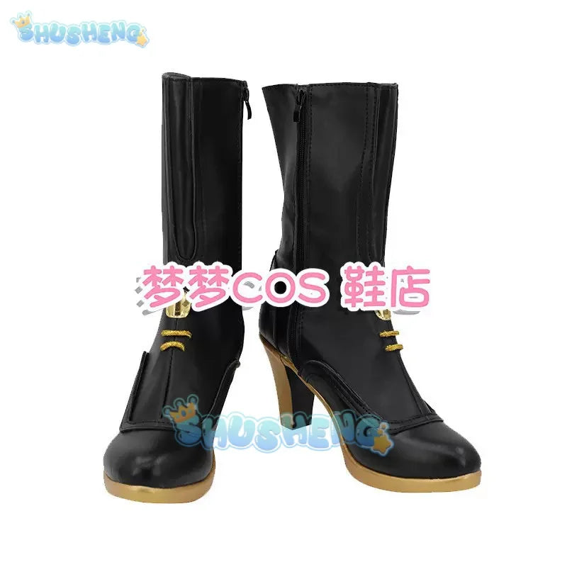 Anime Game Wuthering Waves Yangyang Cosplay Shoes Custom Made Women Men Halloween Party Carnival Role Play Black Shoes Boots