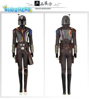 Carnival Halloween Masquerade Clothes New TV Show Hero Sabine Wren Cosplay Costume Complete Set Outfit With Flight Suit Armor