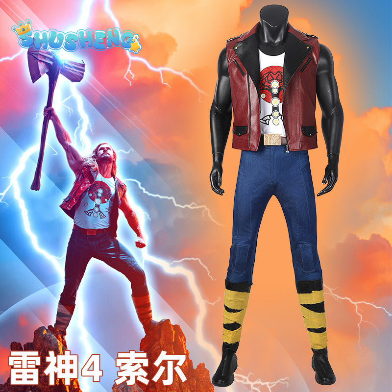 Best selling Thor cos movie full Cosplay Thor 4 Love and Thunder clothes of the same style men's customization