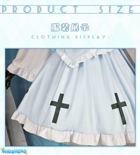 Tsukiyomi Utau Shugo Chara Cosplay Costume Mint Blue Gothic Lolita Dress with Wig For Hallowmas Christmas Role Play Women