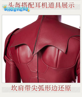 Red Jumpsuit Red Flash Barry Allen Cosplay Costume Customizable Adult Men Flash Cosplay Bodysuit with Headgear