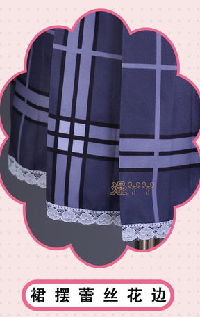 Tsukino Mito Virtual YouTuber VTuber Cosplay JK Uniform Japanese Girls Hairclip Full Set Coat Sweater Costume Woman Outfit Halloween Party