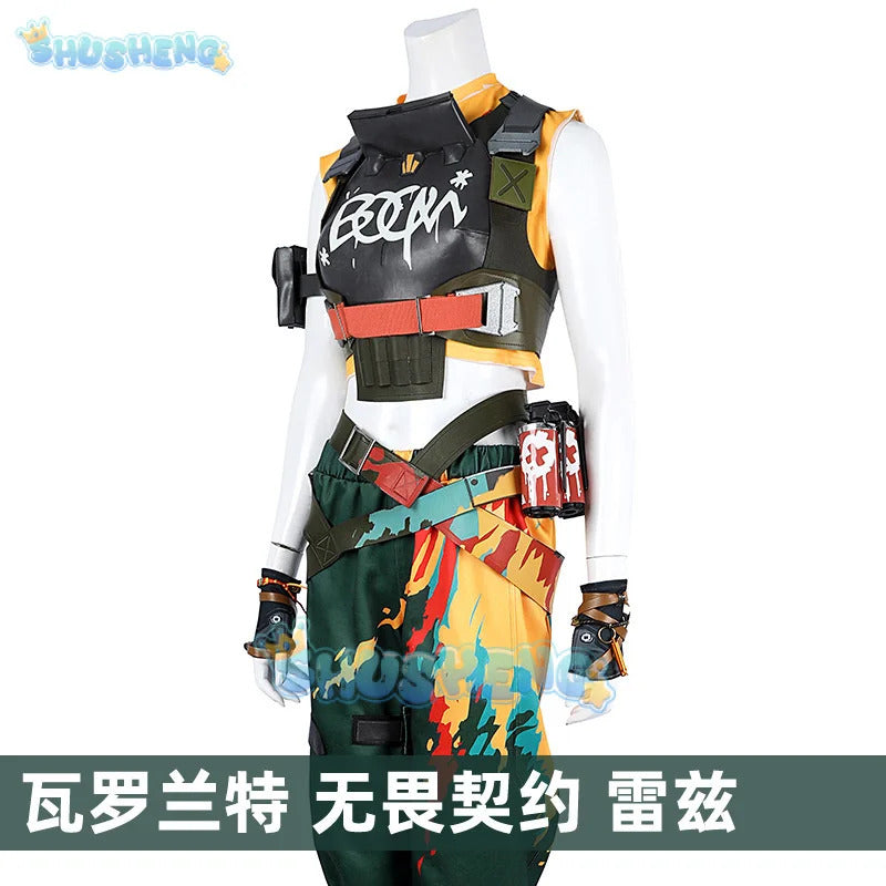Shusheng Valorant Raze Cosplay Costume Uniform Halloween Carnival Party Christmas Play Role Clothes Clothing for Women