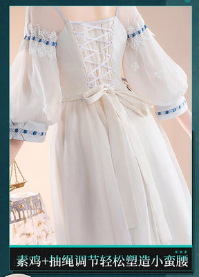 Shusheng reverse: 1999 cos 37 Cosplay Costume anime game uniform 37 white dress Halloween Carnival party for women