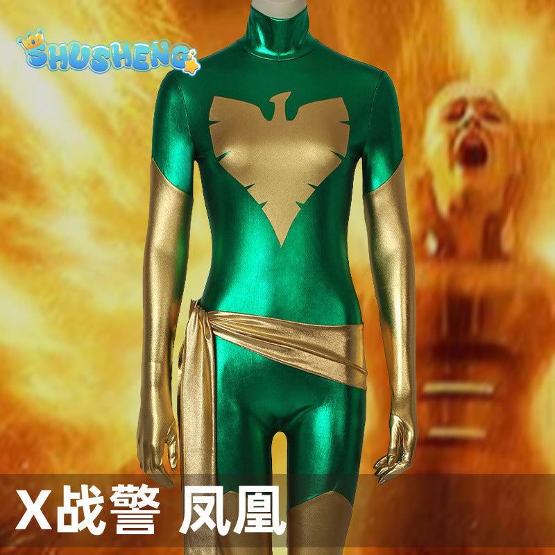 X-men Jean Grey Phoenix Superhero Costume Female/Women/Girls Spandex Zentai Halloween Cosplay Bodysuit