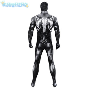 Adults Black Costume Venom Symbiote 2 Spiderman Cosplay SuperHero Cosplay Zentai Men Boys Bodysuit Party JumpSuit