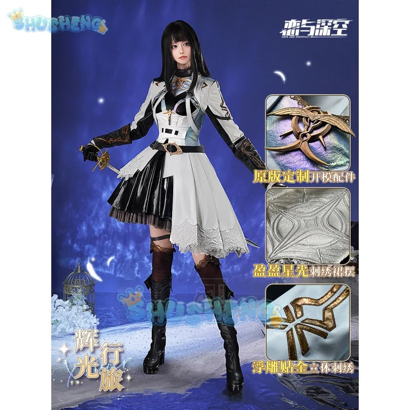 Love and Deepspace Heroine Xiguangxinglv Cosplay Costume Combats Uniform Dress Women Halloween Party Daily Outfit Game