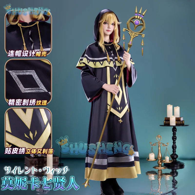 The Secret of the Silent Witch Monica Everette Cosplay Costume Uniform Halloween Carnival Party Christmas Play Role Clothing