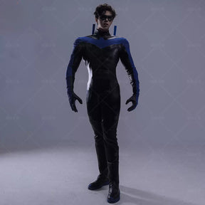Shusheng-R Anime Nightwing Dick Grayson Cosplay Costume 3D Jumpsuit Halloween Suits Clothes Anime Outfits Men Uniform