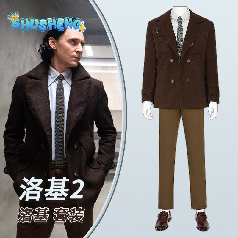 Movie Loki Season 2 Cosplay Costume Shirt Pants Belt Tie Outfits Fantasia Man Performance Costumes Full Set Of Regular Shirts