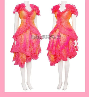 Wicked‌ Cosplay Costume Gradient Dress Uniform Halloween Carnival Party Christmas Play Role Clothes Clothing for Women