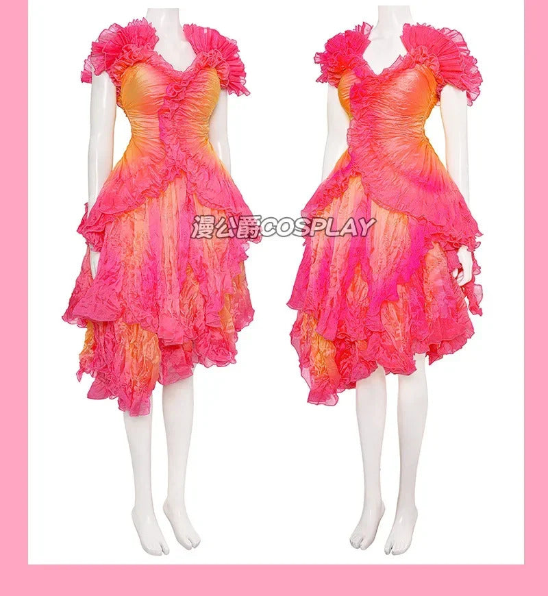 Wicked‌ Cosplay Costume Gradient Dress Uniform Halloween Carnival Party Christmas Play Role Clothes Clothing for Women