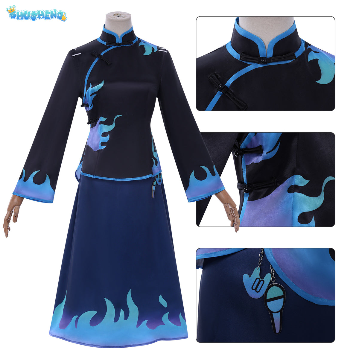 Identity V Antiquarian Flower Fire Cosplay Costume Republic Student Dress Chinese Style Hanfu Anime Game Character Outfit Summer