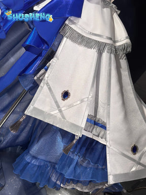Cosplay Series: Date A Live-White Queen (Kurumi Tokisaki)Royal Blue Sapphire Dress Cosplay gorgeous Costume full set Shushengcos